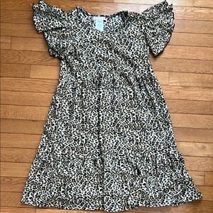 Bonnie Jean (16) Leopard Print Kids Dress stretch